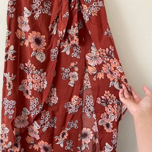 Free People Floral Wrap Midi Skirt NWT - Picture 5 of 14